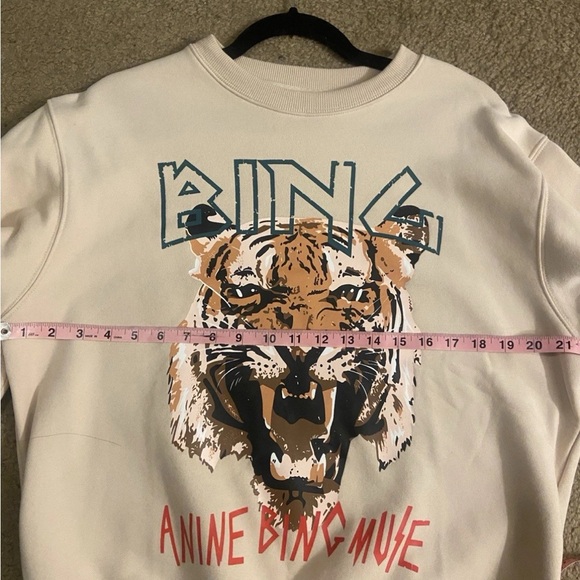 Anine Bing Cream Tiger Crewneck Sweatshirt - Picture 11 of 13